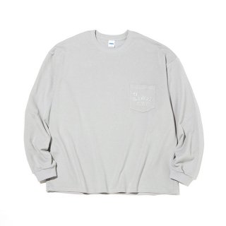 RADIALL/t.d.p-CREW NECK T-SHIRT L/S/ICE GRAY