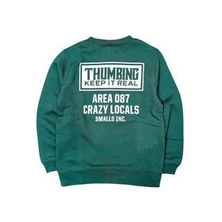 THUMBING/FRAME C/N SWEAT/KIDS/GREEN