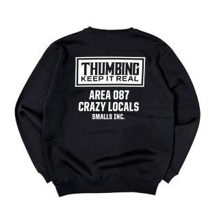 THUMBING/FRAME C/N SWEAT/BLACK