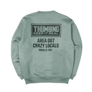 THUMBING/FRAME C/N SWEAT/SMOKEY GREEN