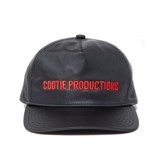 COOTIE/DAMP COASTED SATIN 5 PANEL CAP/BLACKRED