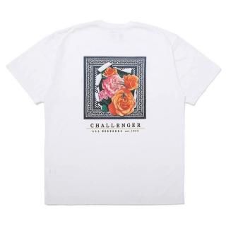 CHALLENGER/ROSE BANDANA TEE/WHITE