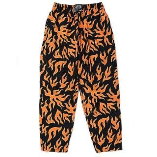 CHALLENGER/FIRE PANTS/ORANGE×BLACK