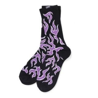 CHALLENGER FIRE SOCKS | PURPLE BLACK - THUMBING ONLOINE CHALLENGER FIRE SOCKS | PURPLE BLACK - THUMBING ONLOINE