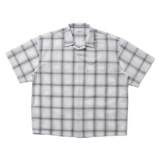 COOTIE/T/C SUCKER OMBRE CHECK S/S SHIRT/GRAY