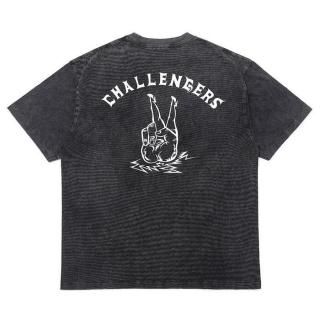CHALLENGER/PIGMENT PEACE TEE/PEPPER BLACK