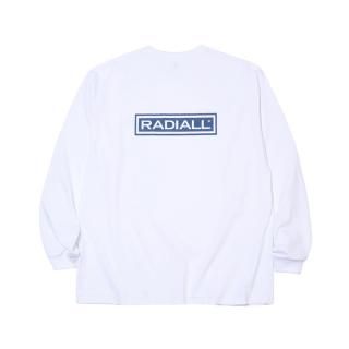 RADIALL/WHEELS-CREW NECK T-SHIRT L/S/WHITE
