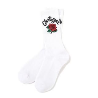 CHALLENGER/ROSE SOCKS/WHITE