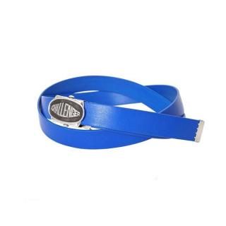 CHALLENGER/LOGO LEATHER BELT/BLUE