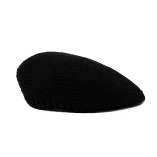 COOTIE/CROCHET KNIT BERET/BLACK