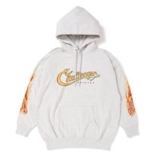 CHALLENGER/SNAKING LOGO HOODIE/GRAY