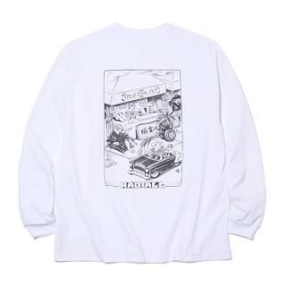 RADIALL/CHOUJU GIGA-CREW NECK T-SHIRT L/S/WHITE