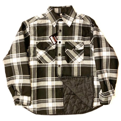 <div>YAGO</div>CHECK INSULATED SHIRT<br>QUILTING LINER<br>F1(BLKxWHTxD.GRY)