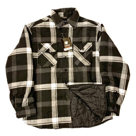 <div>YAGO</div>CHECK INSULATED SHIRT<br>QUILTING LINER<br>B1(BLKxWHTxD.GRY)