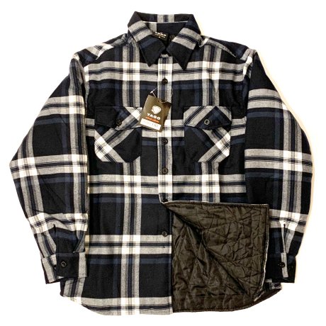 <div>YAGO</div>CHECK INSULATED SHIRT<br>QUILTING LINER<br>J2(NAVYxWHTxD.GRY)