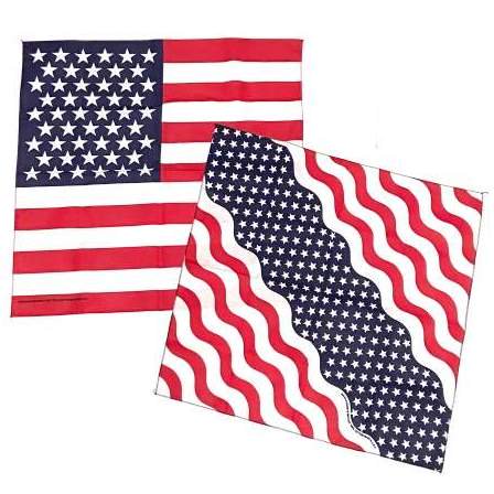 <div>HAV A HANK<br>MADE IN U.S.A</div>PATTERN BANDANA<br>US FLAG,STAR&STRIPES