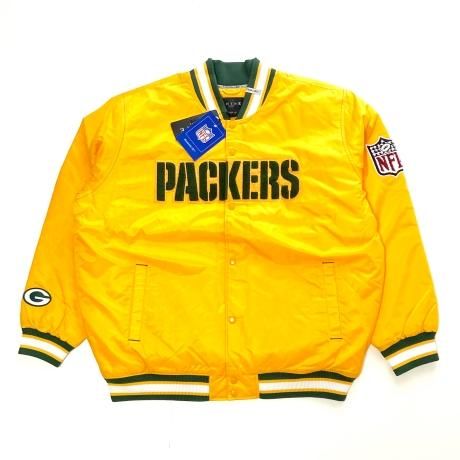 <div>Reebok</div>NFLPACKERS<br>BOMBER JACKET<br>VERSITY JACKET<br>YELLOW