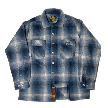 <div>FB COUNTY</div>HEAVY WEIGHT<br>WOOL BLEND SHIRT<br>NVYxBLKxGRY