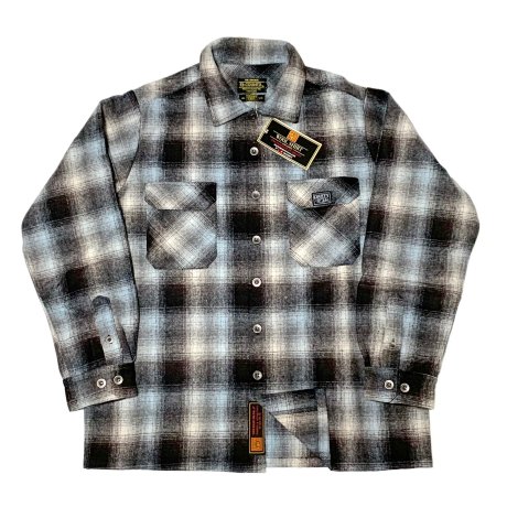 <div>FB COUNTY</div>HEAVY WEIGHT<br>WOOL BLEND SHIRT<br>SKYxBLKxGRY