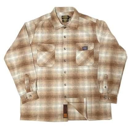 <div>FB COUNTY</div>HEAVY WEIGHT<br>WOOL BLEND SHIRT<br>BLKxTANxWHT