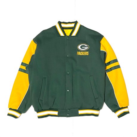 <div>NFL</div>GREEN BAY PACKERS<br>STADIUM JACKET<br>SWEAT SNAP<br>REVERSIBLE<br>GRN x YEL