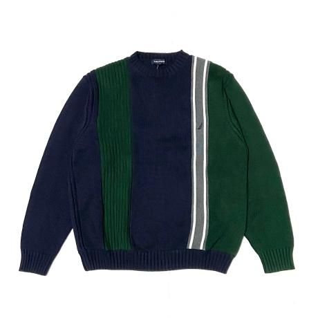 <div>NAUTICA</div>COTTON KNIT<br>GRNxNVYxGRY