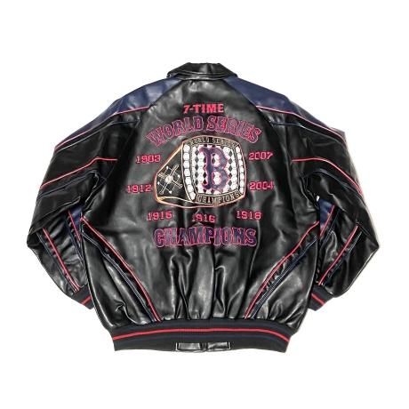 <div>MLB</div>BOSTON REDSOX<br>STADIUM JACKET<br>WORLD SERIES<br>BLK x NVY x RED