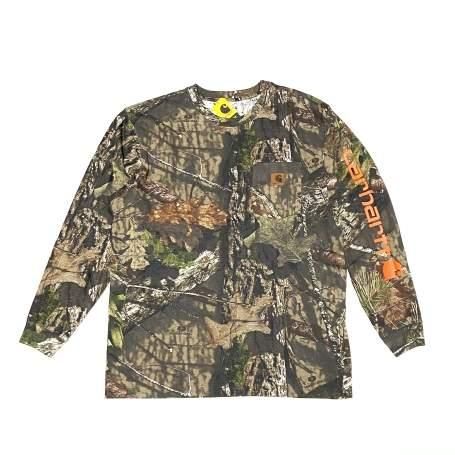 <div>CARHARTT</div>HEAVY WEIGHT<br>L/S T-SHIRT<br>SLEEVE PRINT<br>REALTREE