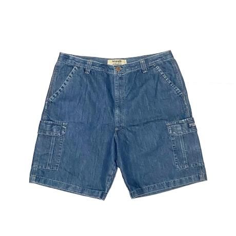 <div>WRANGLER</div>DENIM CARGO SHORTS<br>INDIGO