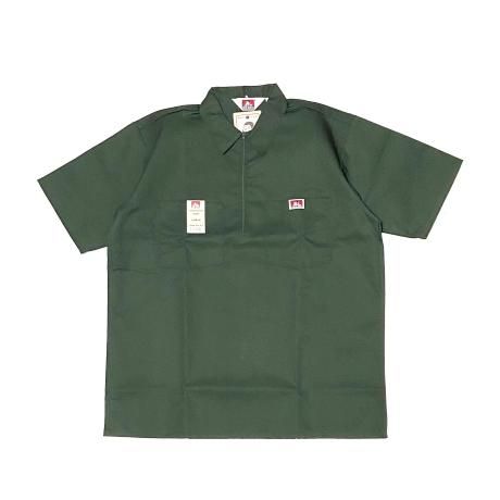 ベンデイビス BEN DAVIS ハーフジップ ワークシャツ 半袖 アメリカ製 BEN DAVIS ベンデイビス ハーフジップ半袖ワークシャツ SHORT