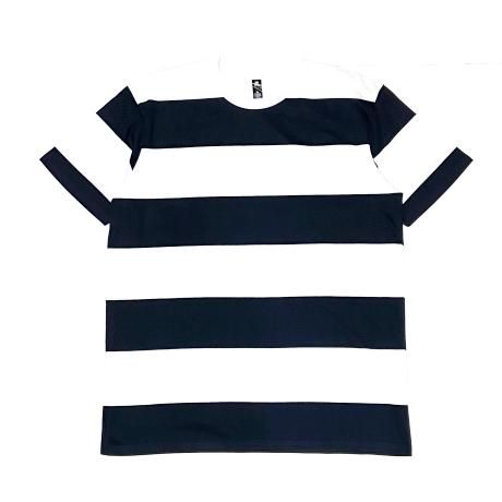 <div>AS COLOUR</div>BORDER T<br>S/S T-SHIRT<br>NVYxWHT