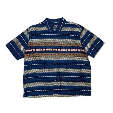 <div>WOOLRICH</div>DEADSTOCK<br>FISHING PRINT<br>COTTON SHIRT<br>NAVY