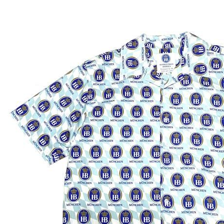 <div>Hofbrauhaus</div>OFFICIAL<br>PRINT SHIRT<br>L.BLUxWHT
