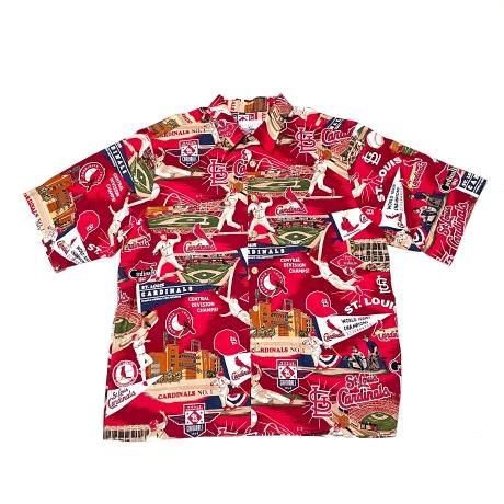 <div>REYN SPOONER</div>MLB<br>ALOHA SHIRT<br>ST LOUIS CARDINALS<br>RED