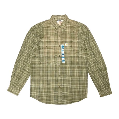 <div>CARHARTT</div>RELAXED-FIT<br>L/S CHECK SHIRT<br>OLIVE