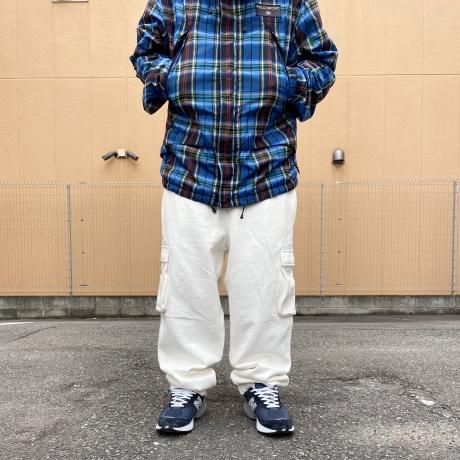 <div>MADE</div>16oz SWEAT CARGO PANTS<br>Garment Dye<br>White