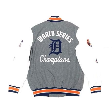 <div>MLB</div>DETROIT TIGERS<br>STADIUM JACKET<br>WORLD SERIES<br>GRYxWHTxORG