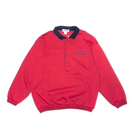 <div>GAP SPORT</div>DEADSTOCK<br>HENLEY-NECK SWEAT<br>REDxNAVY