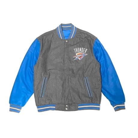 <div>JH DESIGN</div>NBAOKLAHOMA CITY THUNDER<br>STADIUM JACKET<br>REVERSIBLE<br>GRYxL.BLU