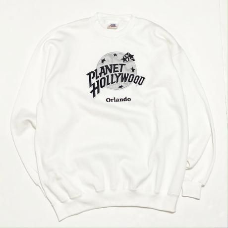 <div>PLANET HOLLYWOOD</div>Made In U.S.A<br>CREW SWEAT<br>WHITEAPPLIQUE