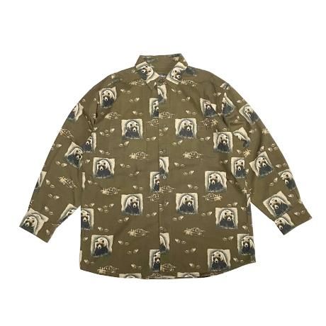 <div>WOOLRICH</div>DEADSTOCK<br>COTTON SHIRT<br>BEAR<br>BROWN