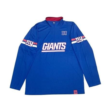 <div>NFL</div>HALF ZIP LS TOPS<br>NY GIANTS<br>OFFICIAL<br>BLUxWHTxRED