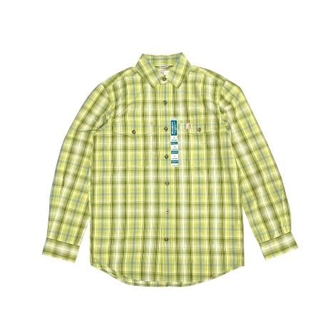 <div>CARHARTT</div>RELAXED-FIT<br>L/S CHECK SHIRT<br>GREEN