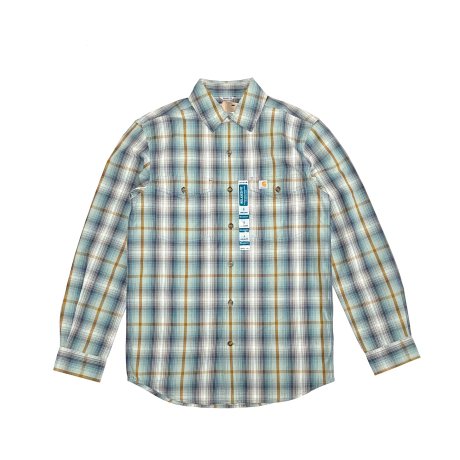 <div>CARHARTT</div>RELAXED-FIT<br>L/S CHECK SHIRT<br>BLUE