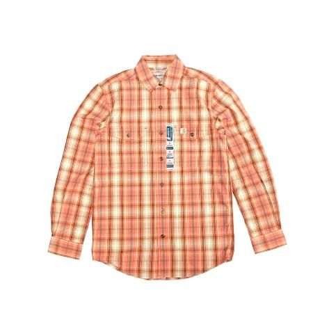 <div>CARHARTT</div>RELAXED-FIT<br>L/S CHECK SHIRT<br>ORANGE