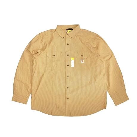 <div>CARHARTT</div>LOOSE-FIT<br>L/S STRIPE SHIRT<br>BROWN