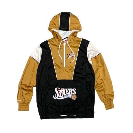 <div>Mitchell&Ness</div>NYLON ANORAK<br>NBA 76ERS<br>BROWNxBLACK