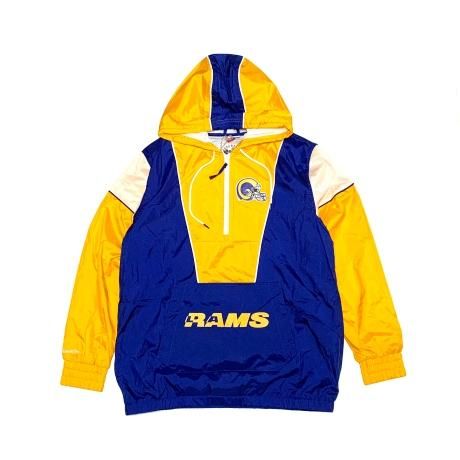 <div>Mitchell&Ness</div>NYLON ANORAK<br>NFL RAMS<br>BLUExGOLD