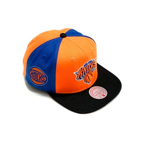 <div>Mitchell&Ness</div>SNAP BACK CAP<br>NBA<br>New York Knicks<br>ORGxBLUxBLK