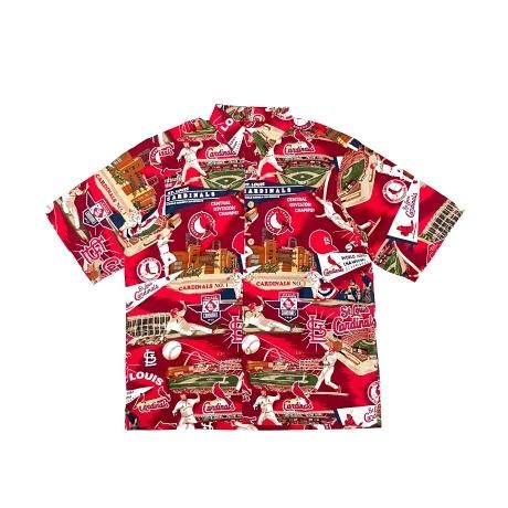 <div>REYN SPOONER</div>MLB<br>ALOHA SHIRT<br>ST LOUIS CARDINALS<br>RED